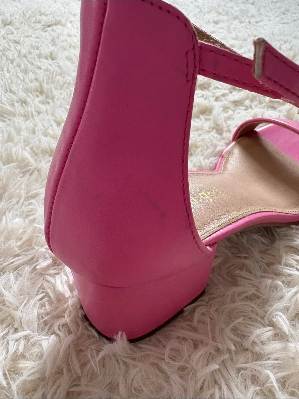Madden Girl Hot Pink Block Heel Ankle-Strap Sandals